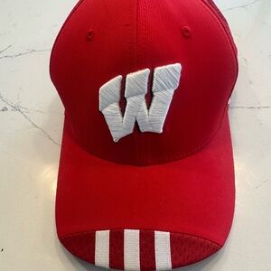 WI Badger Adidas Red Cap with White Logo!